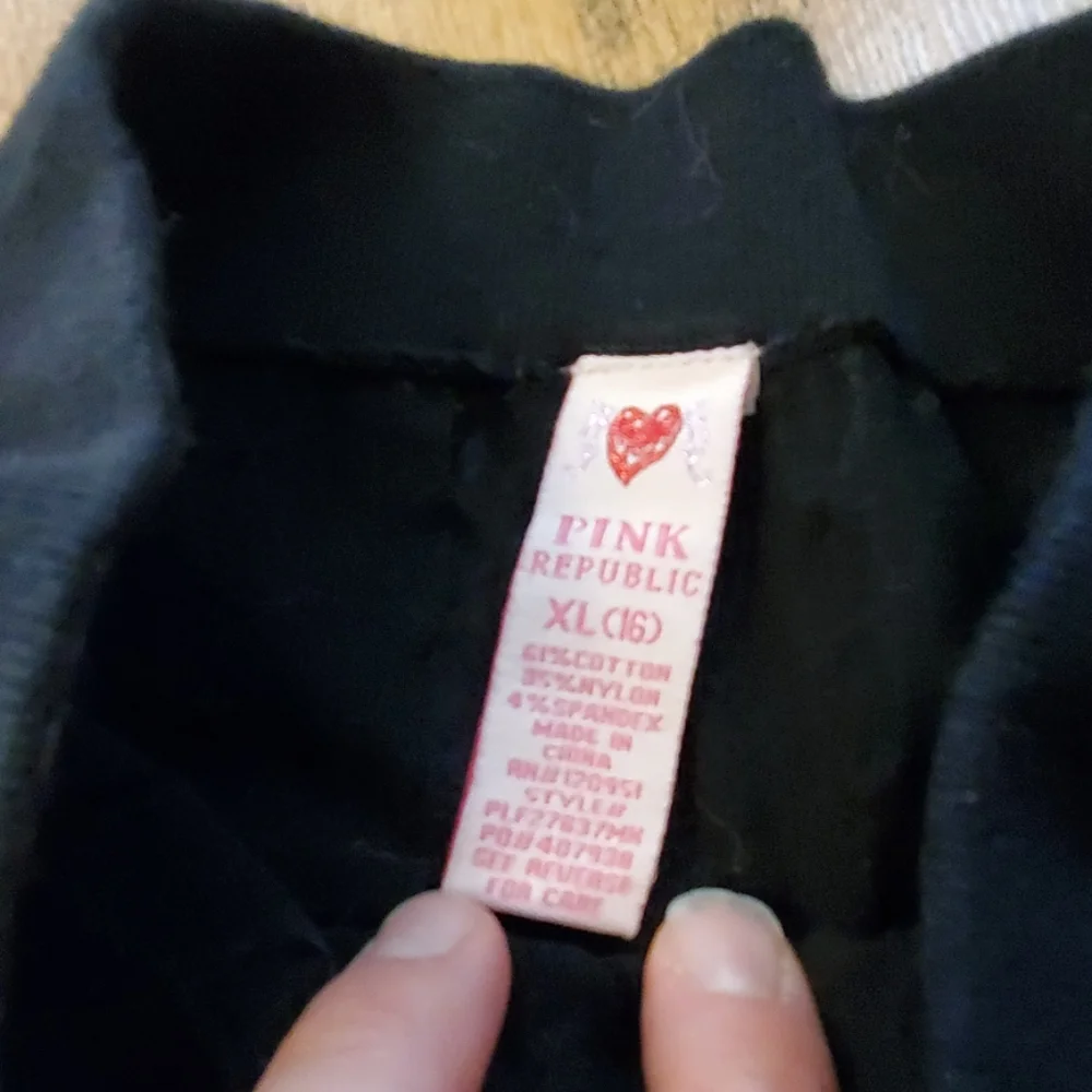 Pink Republic Girls‎ Black Sweater Footless Tights Size 14 and 16